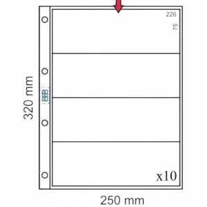 /Transparent Sheets with 4 Pockets (x10)