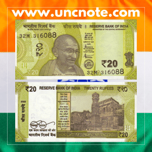 India 20 Rupias Gandhi 2022