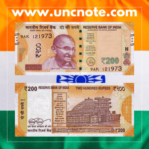 India 200 Rupias Gandhi 2017