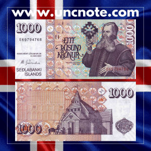 Iceland 1,000 Kronur 2013