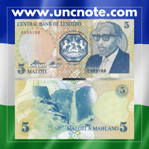 Lesotho 5 Maloti 1989