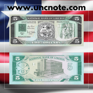 Liberia 5 Dollars 1991
