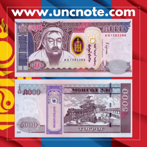 Mongolia 5,000 Tugrik 2018