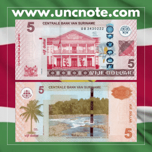 Suriname 5 Dollars 2012