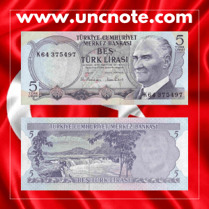 Turkey 5 Lira 1970