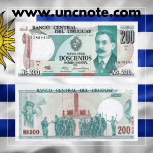 Uruguay 200 Nuevos Pesos 1986