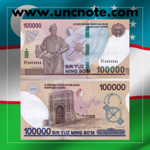 Uzbekistan 100,000 Sum 2019