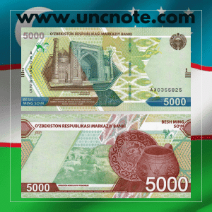 Uzbekistan 5,000 Sum 2021