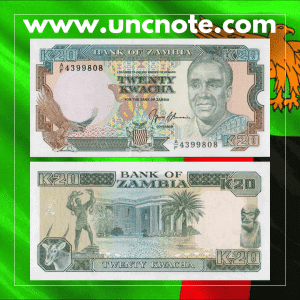 Zambia 20 Kwachas 1989
