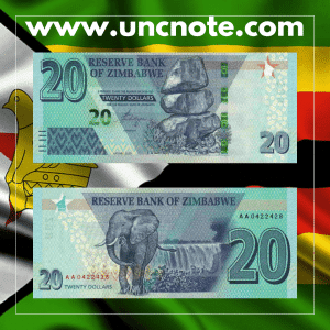 Zimbabwe 20 Dollars 2020