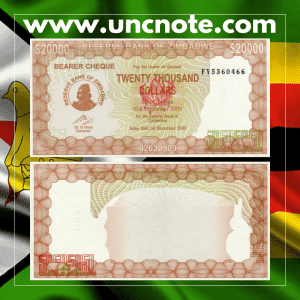 Zimbabwe 20,000 Dollars 2003