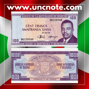 Burundi 100 Francs 1993 UNC Banknote