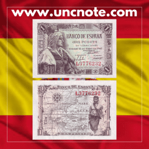 Spain 1 Peseta 1945 banknote