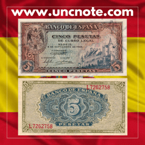 Spain 5 Pesetas 1940