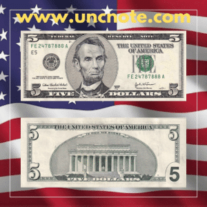 United States 5 Dollars 2003 UNC Banknote – Abraham Lincoln