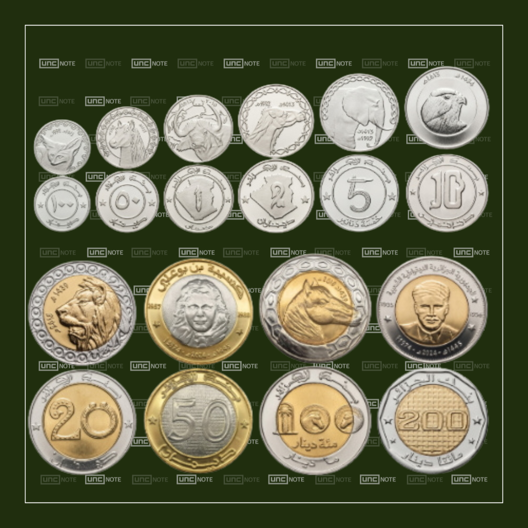 Algeria Set of 10 Coins 1992-2024