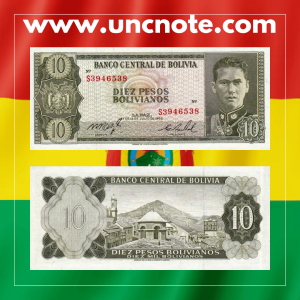 Bolivia 10 Pesos Bolivianos 1962