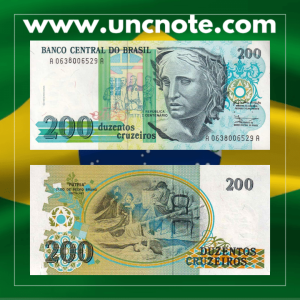 Brazil 200 Cruzeiros 1990