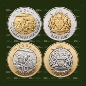 Malawi 5 10 Kwacha 2006 Coin Set