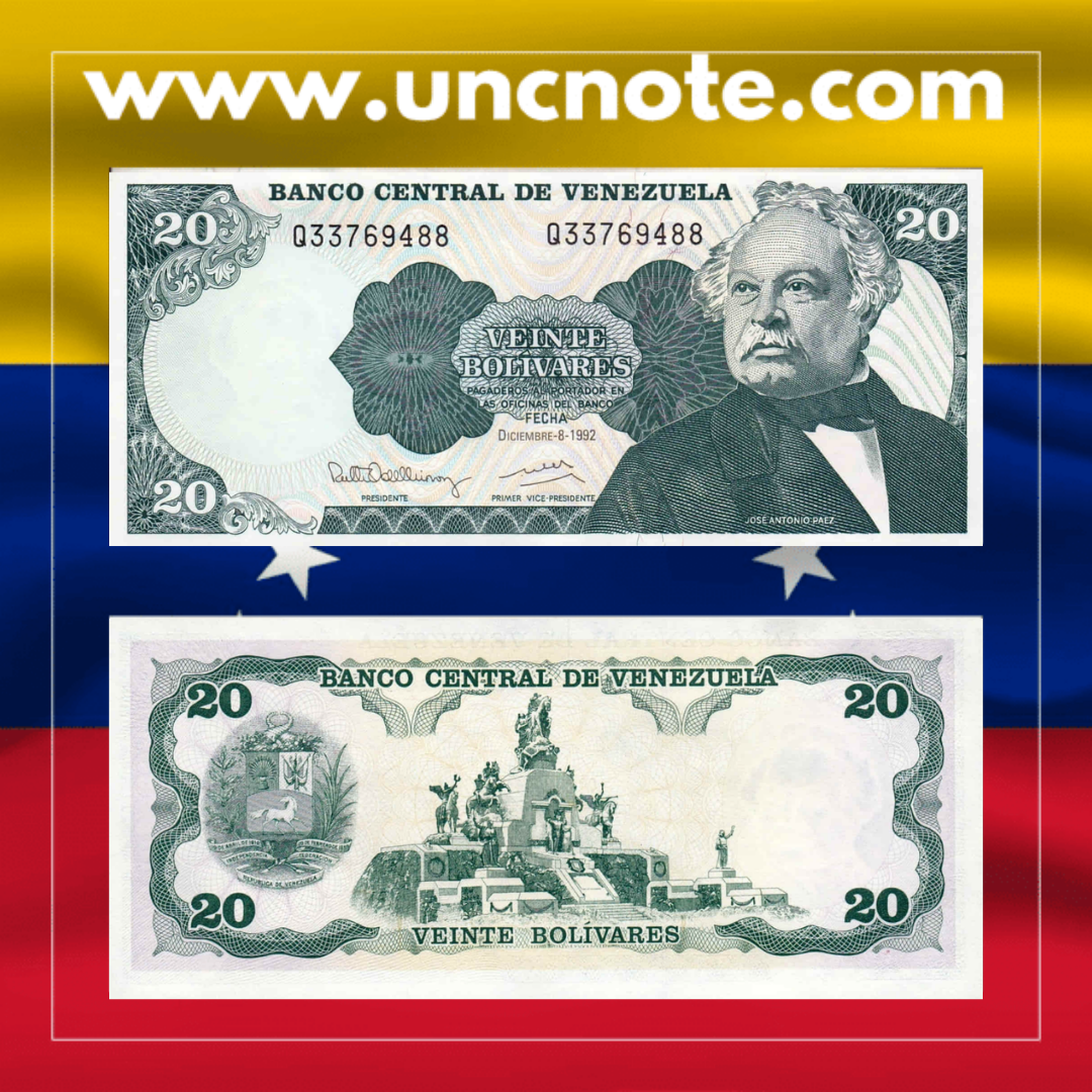 Venezuela 20 Bolívares 1992