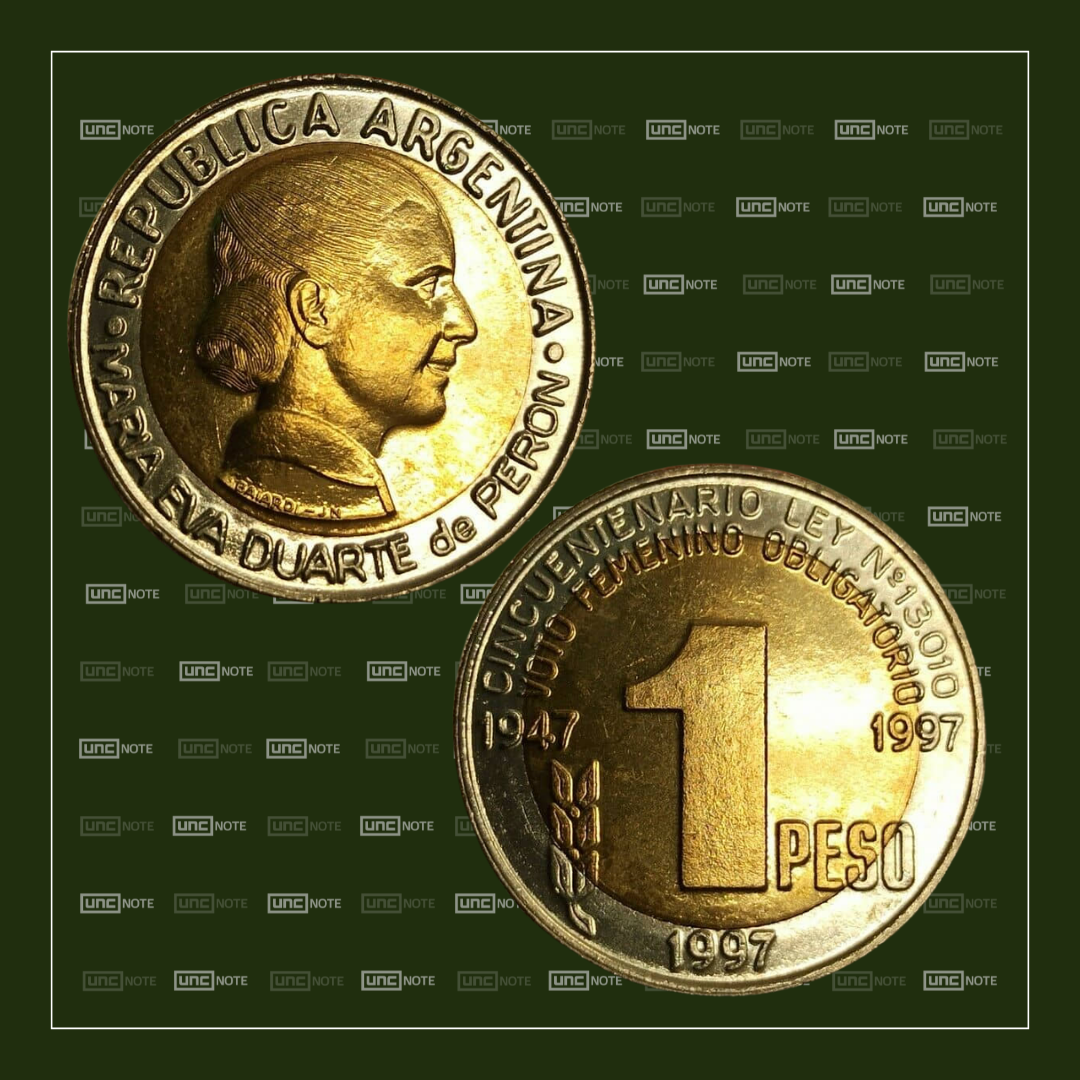 Argentina 1 Peso Eva Peron 1997