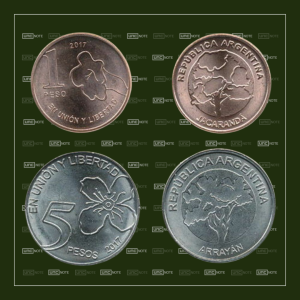 Argentina Set 1 & 5 Pesos 2017