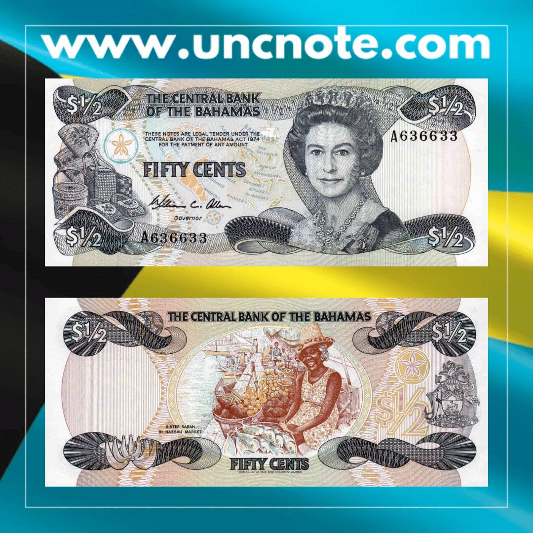Bahamas 50 Cents 1984 Banknote