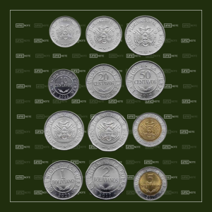 Bolivia Set 10, 20, 50 Centavos & 1, 2, 5 Bolivianos 2012-2025