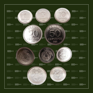 Brazil Set 1, 5, 10, 20 & 50 Cruzeiros 1986-1988