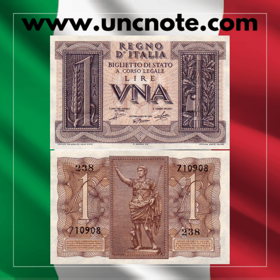 Italy 1 Lira 1939