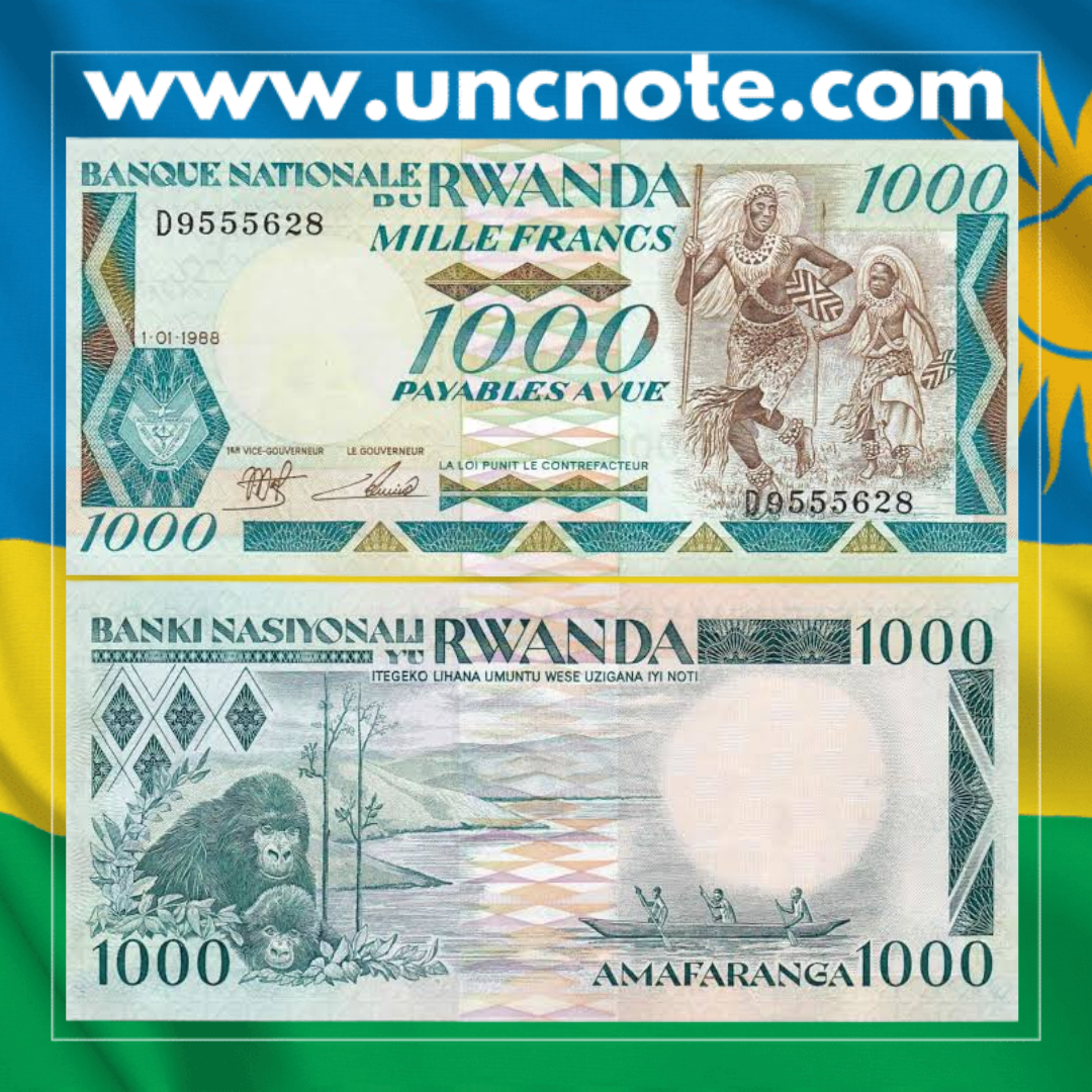 Rwanda 1000 Francs 1988