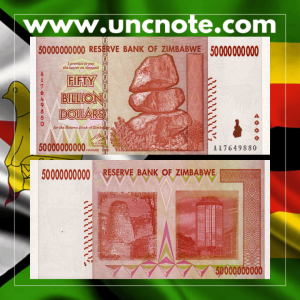 Zimbabwe 50000000000 Dollars 2008