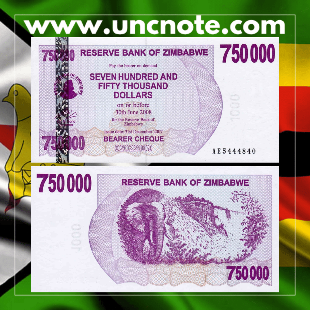 Zimbabwe 750000 Dollars 2007